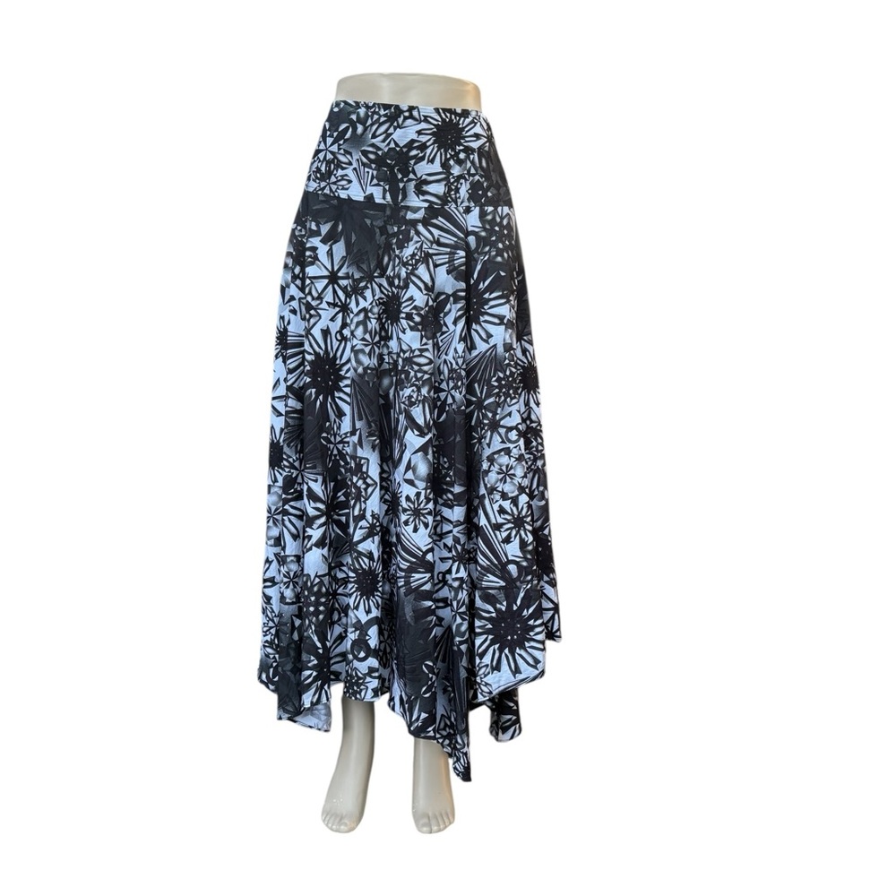 SPANNER Black and White Geometric Maxi Skirt Size 6 Tall